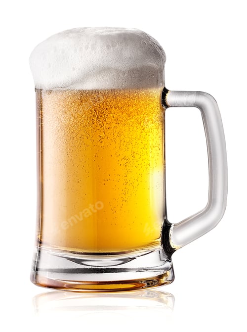 Preview: Mug of beer with thick foam