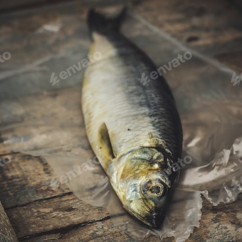 Preview: Herring On A Wooden Surface