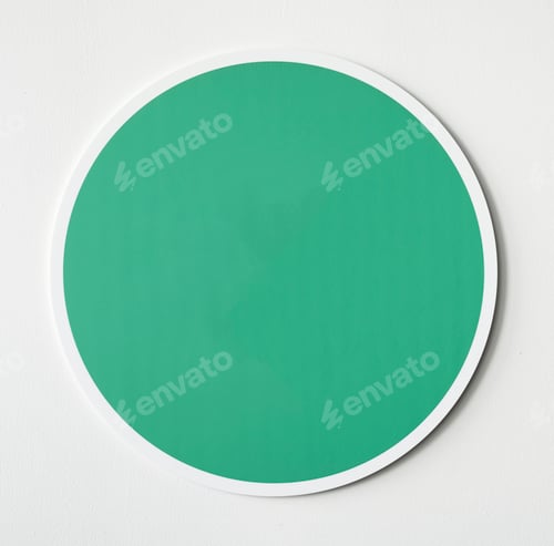 Preview: Green circle button icon isolated
