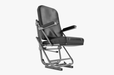 Vintage Airplane Pilot's Chair with Folding Frame