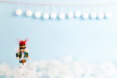 Preview: Set of christmas decorations with nutcracker