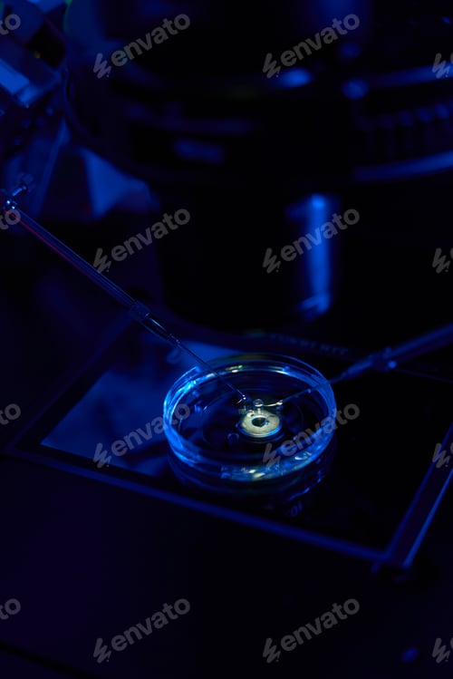 Preview: Modern embryologists tool is a set of micromanipulators