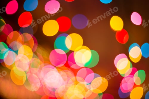Preview: Abstract circular bokeh background of Christmaslight