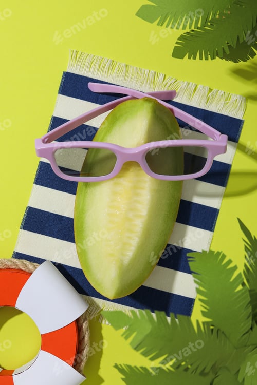 Preview: Juicy and tasty summer time fruit concept - melon