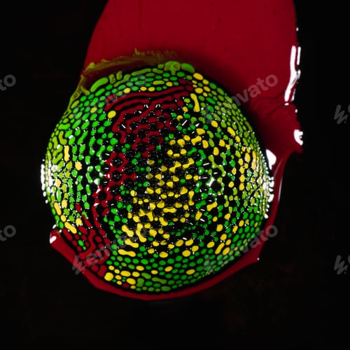 Preview: Blob of neon ferrofluid