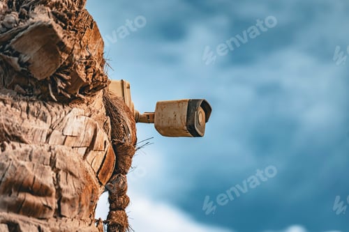 Preview: Photo from Hurghada in Egypt showing security camera on palm