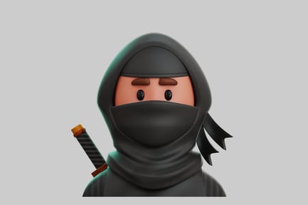 Preview: Cartoon ninja with sword
