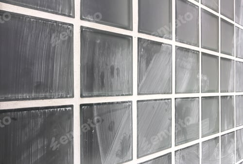 Preview: Wall of glass dirty blocks