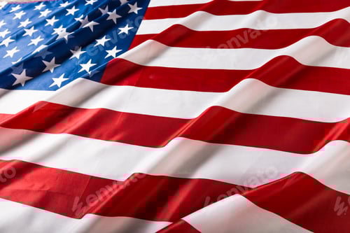 Preview: Patriotic American Flag Waving Background for Holiday