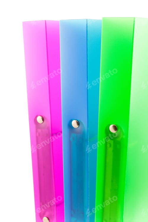 Preview: three multicolored folders