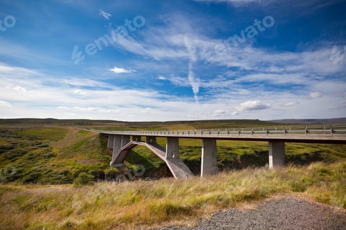 Preview: Modern bridge over Icelandic river