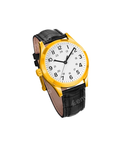 Preview: Golden watch isolated