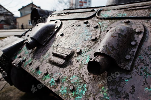 Preview: Exhaust of old vintage military tank.