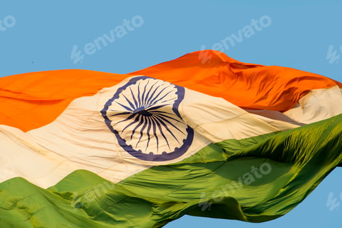 Preview: Wavy Indian Flag, Close-up