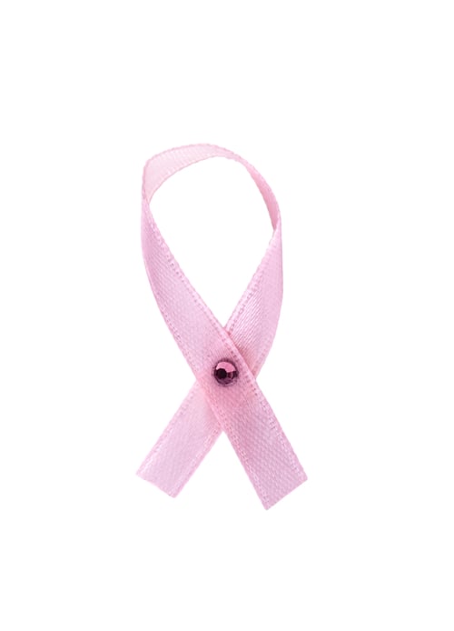 Preview: Pink Ribbon Emblem on White Background