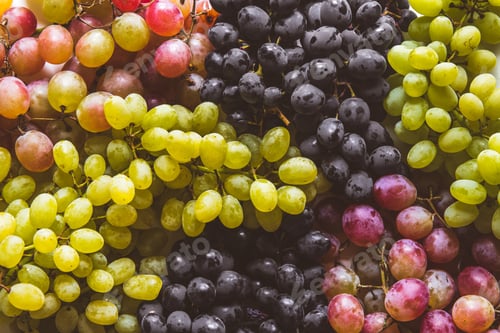 Preview: green and red grapes fruits
