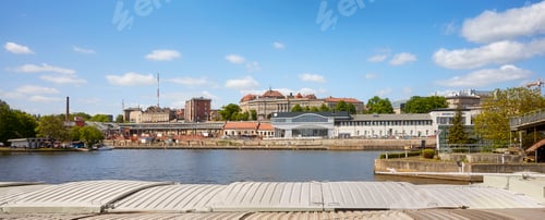 Preview: Szczecin main train station across Odra River, Poland