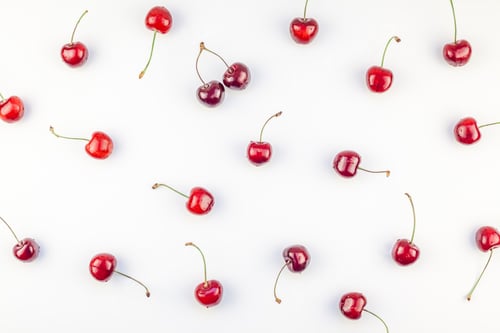 Preview: Fresh ripe cherry pattern background