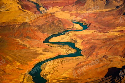 Preview: Beautiful landscape view of curved colorado river in Grand canyon