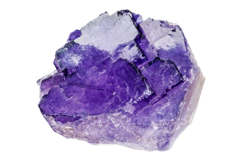 Preview: Fluorite mineral stone on a white background