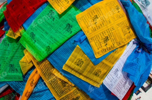 Preview: Colorful prayer flags on the way to Everest Base Camp, Nepal