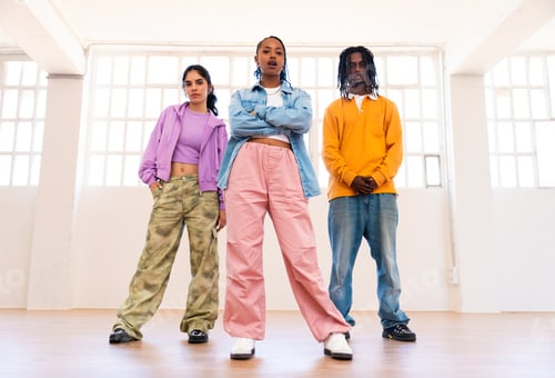 Preview: Young group of multiethnic hip-hop dancers dancing