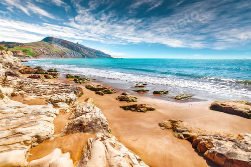 Preview: Colorful summer morning on the Giallonardo beach.