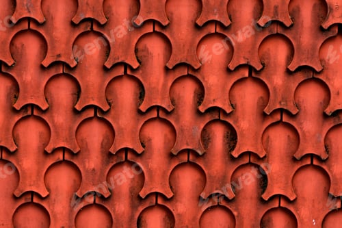 Preview: Closeup shot of red roof pile patterns