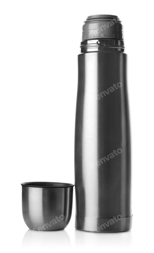Preview: Stainless steel thermos isolated