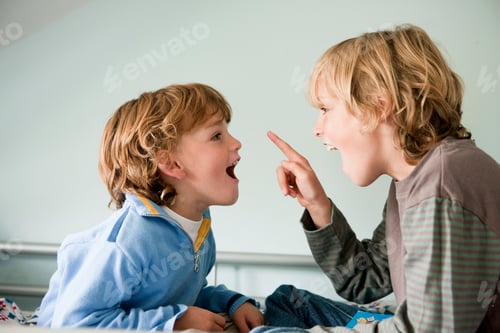 Preview: Two young boys quarrelling
