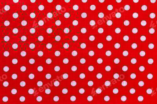 Preview: Bright Red Polka Dot Pattern Background