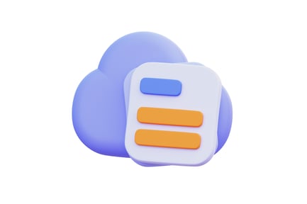 Preview: Cloud File 3D Illustration