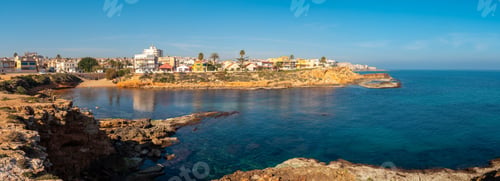 Preview: Panoramic view of Cala de la Higuera next to Los Locos beach in the coastal city