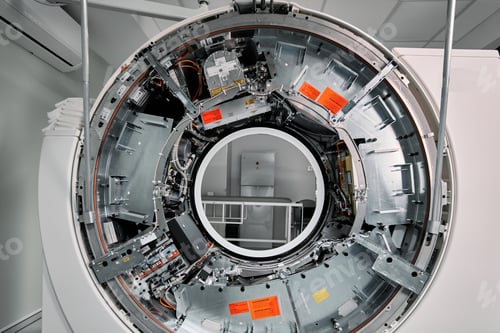 Preview: MRI - Magnetic resonance imaging scan device. MRI scaner room