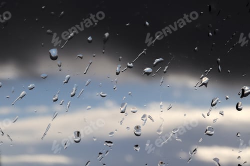 Preview: Abstract photo background. Rain drops on window.