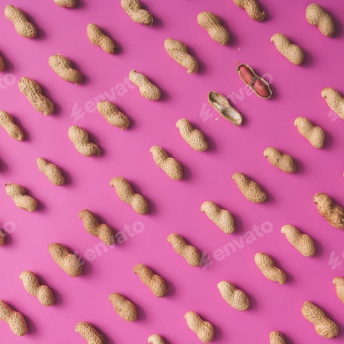 Preview: Peanut pattern on pink background