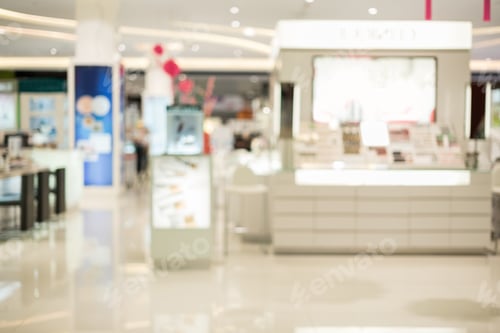 Preview: Abstract blurred image of cosmetics department