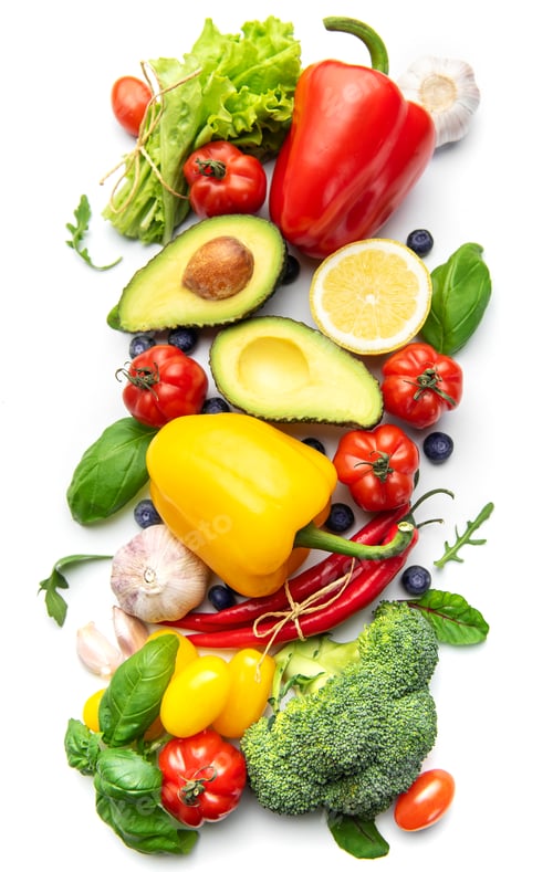 Preview: Fresh organic vegetables and fruits offering healthy nutrition