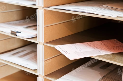 Preview: Papers in pigeon holes.
