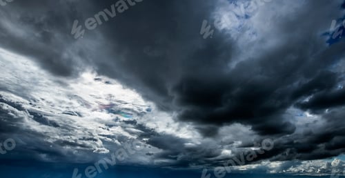 Preview: Storm clouds with the rain. Nature Environment Dark huge cloud sky black stormy cloud