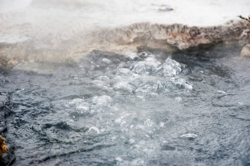 Preview: Close Up Photo of Bubbling Hot Pool at Orakei Korako Thermal Park, The Hidden Valley, North Island,