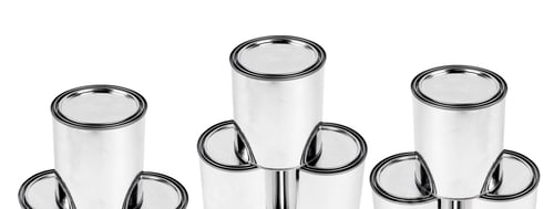 Preview: Paint cans isolated on white