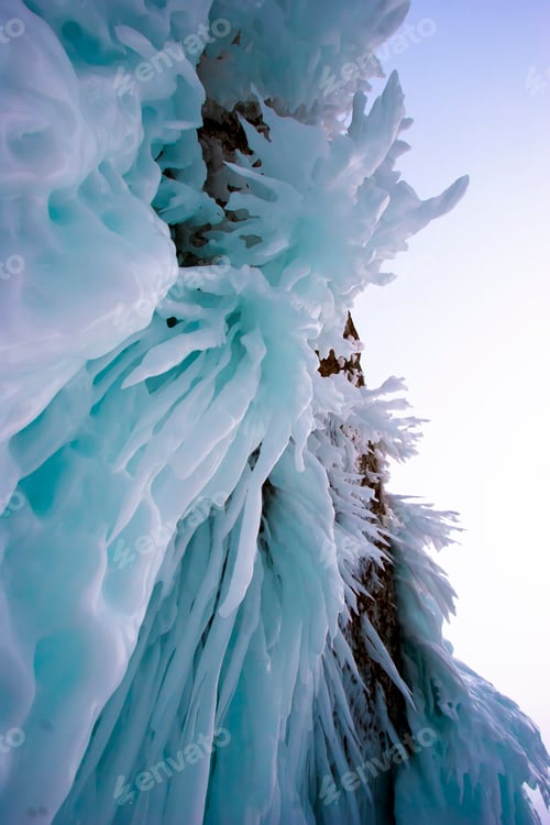 Preview: Lake Baikal in winter. Beautiful views under ice