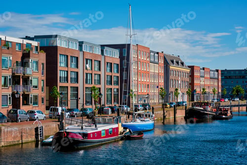 Preview: View of the harbour of Delfshaven. Rotterdam, Netherlands