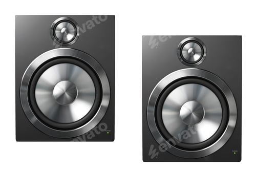 Preview: Speakers isolated on a white