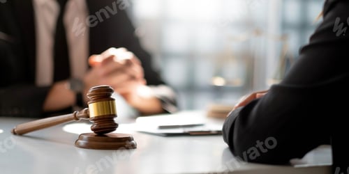 Preview: Male lawyer or judge consult having team meeting with Businesswoman client, Law and Legal services