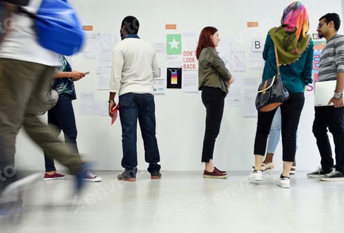 Preview: Group of diverse people attending startup business course