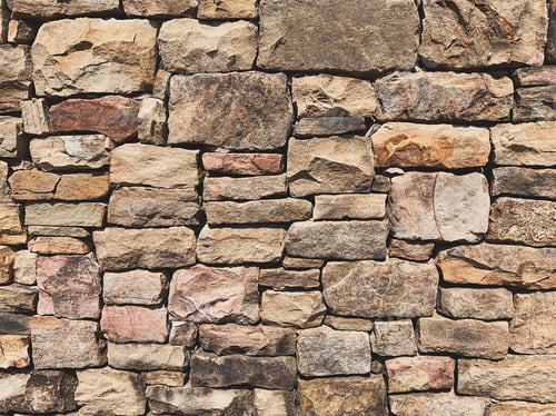 Preview: A section of a decorative rock wall.