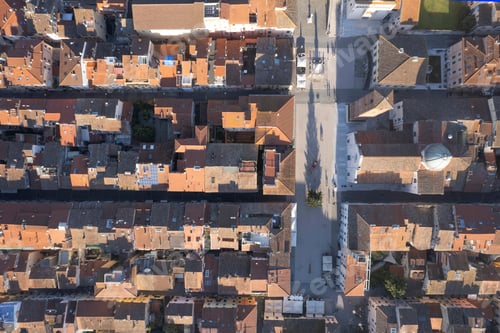Preview: Aerial view of the square of Pietrasanta Versilia Italy