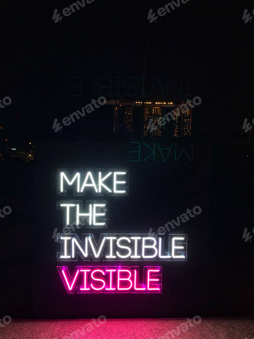 Preview: Led lights installation of inspirational words and phrases